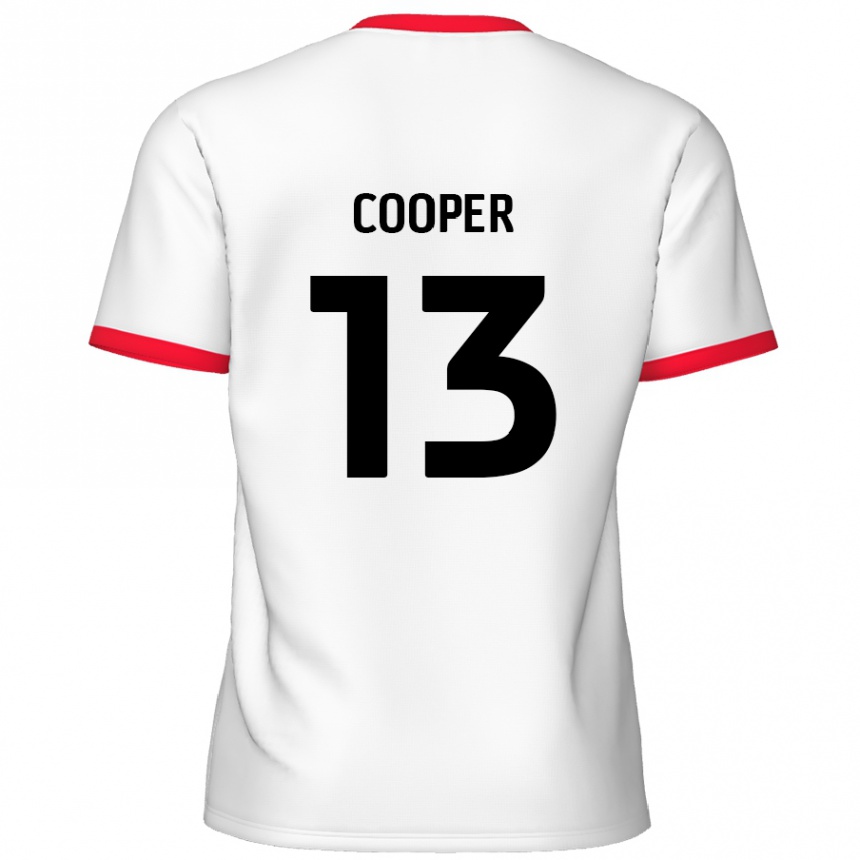 נשים כדורגל Murphy Cooper #13 לבן אדום ג'רזי ביתית 2024/25