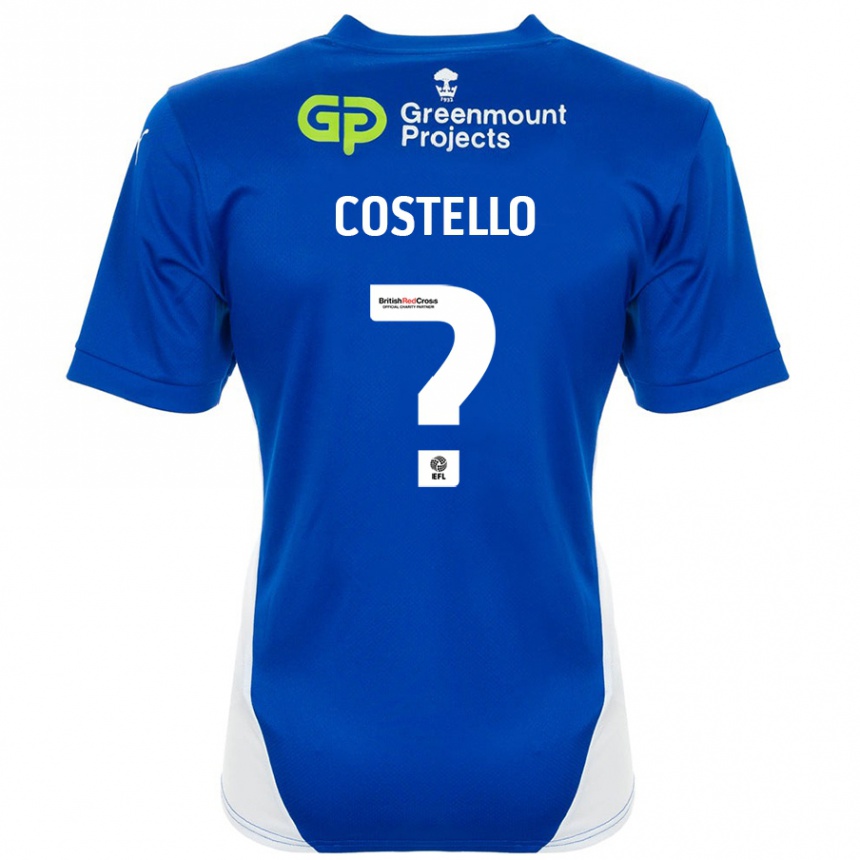 נשים כדורגל Tom Costello #0 כחול לבן ג'רזי ביתית 2024/25