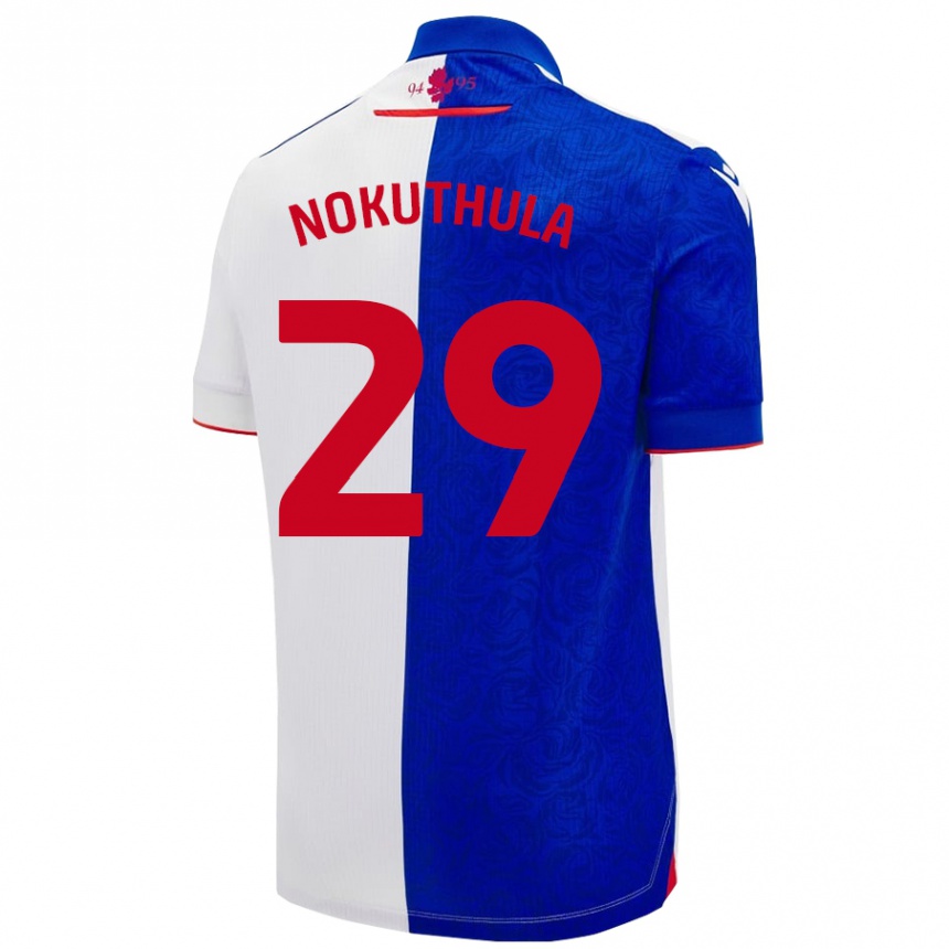 נשים כדורגל Faith Nokuthula #29 שמיים כחול לבן ג'רזי ביתית 2024/25
