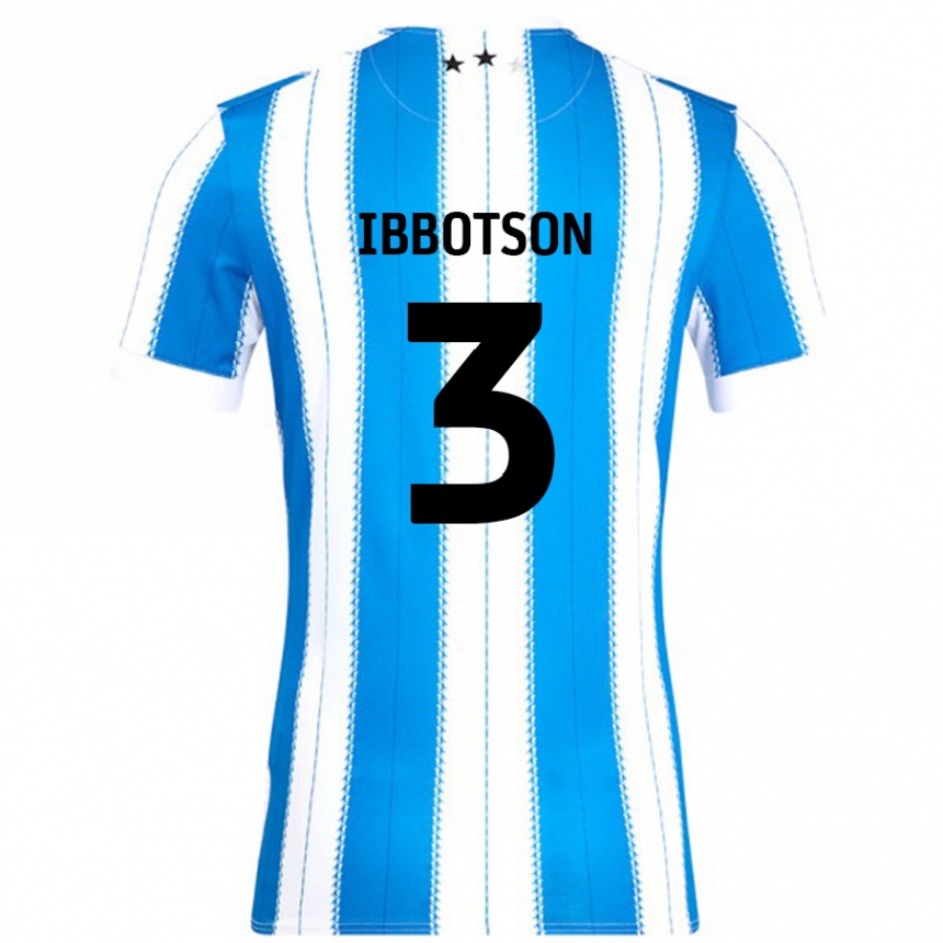 נשים כדורגל Beth Ibbotson #3 כחול לבן ג'רזי ביתית 2024/25