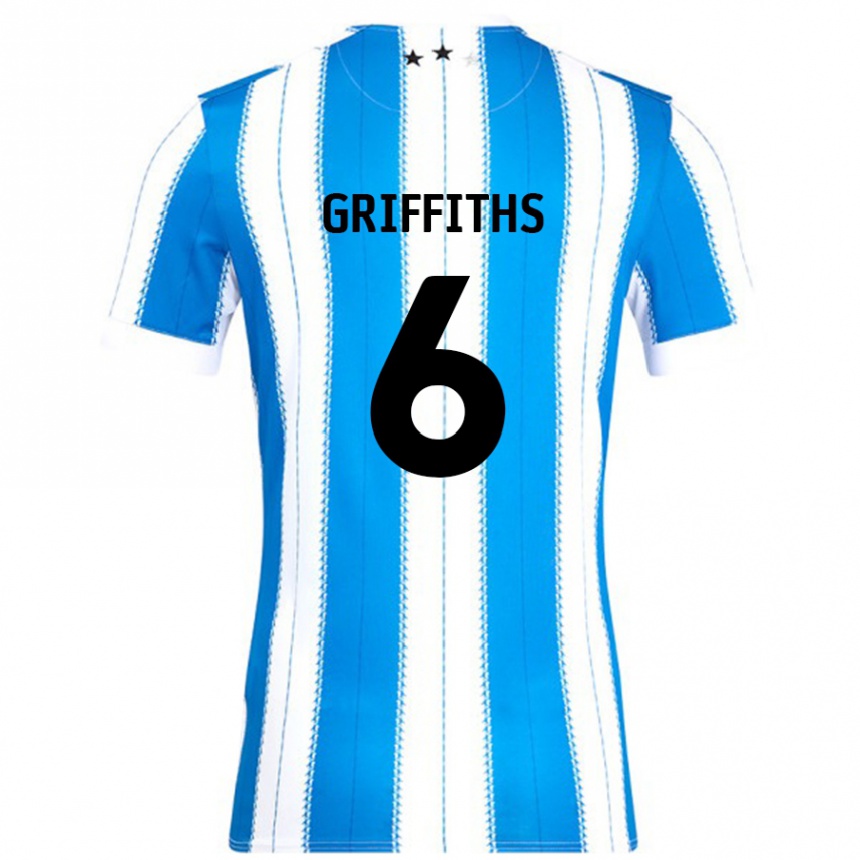 נשים כדורגל Lauren Griffiths #6 כחול לבן ג'רזי ביתית 2024/25