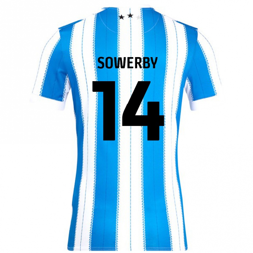 נשים כדורגל Lucy Sowerby #14 כחול לבן ג'רזי ביתית 2024/25