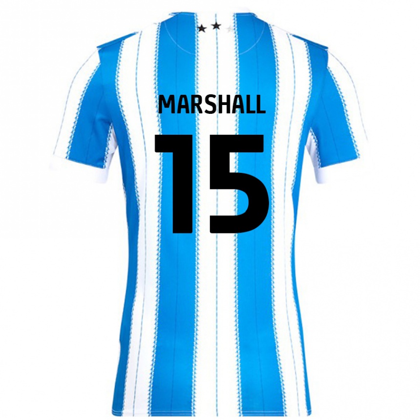 נשים כדורגל Georgia Marshall #15 כחול לבן ג'רזי ביתית 2024/25