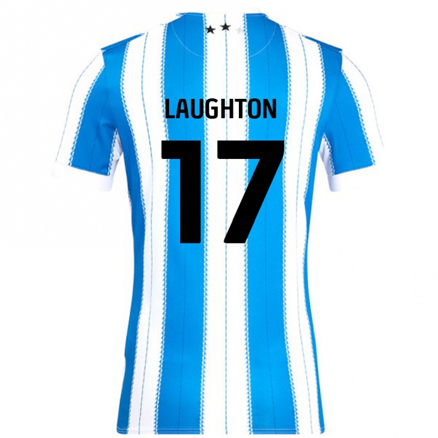 נשים כדורגל Zoe Laughton #17 כחול לבן ג'רזי ביתית 2024/25