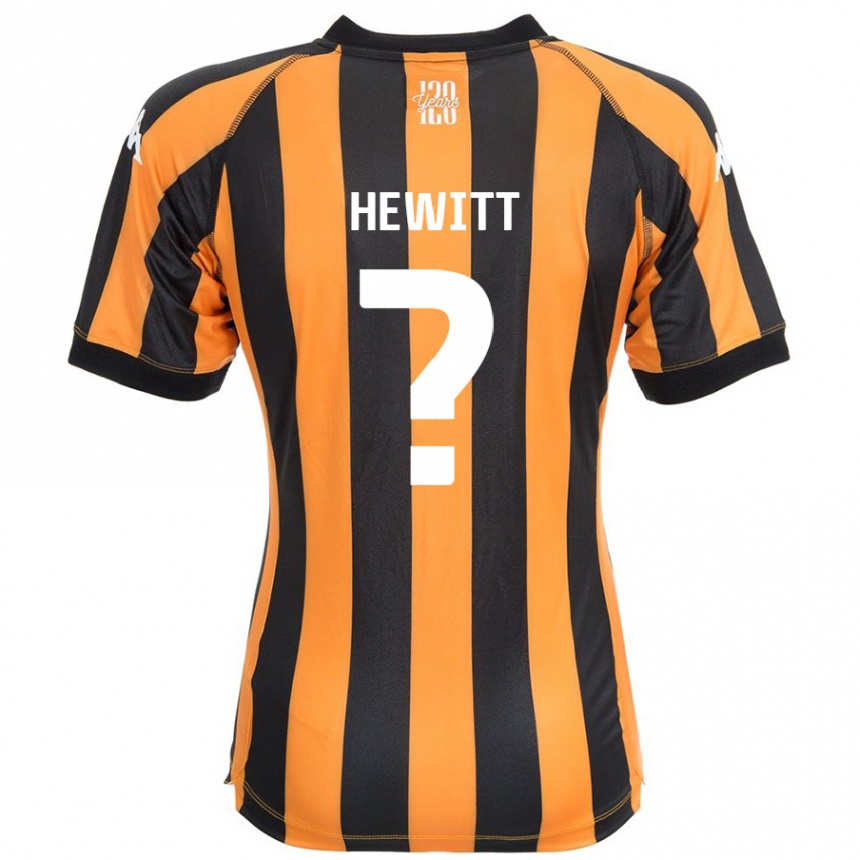 נשים כדורגל Stan Hewitt #0 ענבר שחור ג'רזי ביתית 2024/25