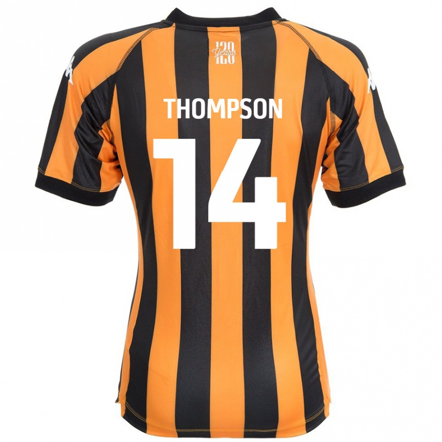 נשים כדורגל Katie Thompson #14 ענבר שחור ג'רזי ביתית 2024/25
