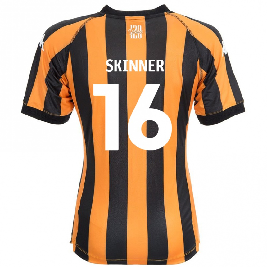 נשים כדורגל Harley Skinner #16 ענבר שחור ג'רזי ביתית 2024/25