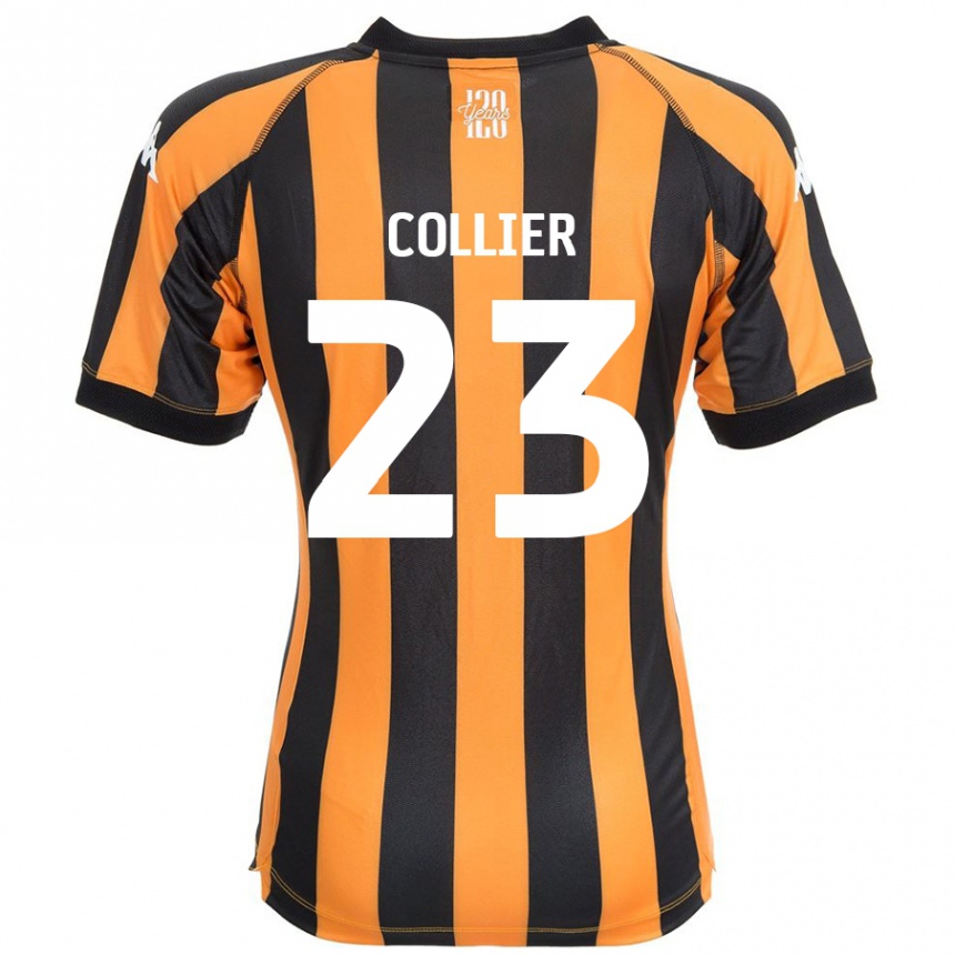 נשים כדורגל Holly Johnson-Collier #23 ענבר שחור ג'רזי ביתית 2024/25