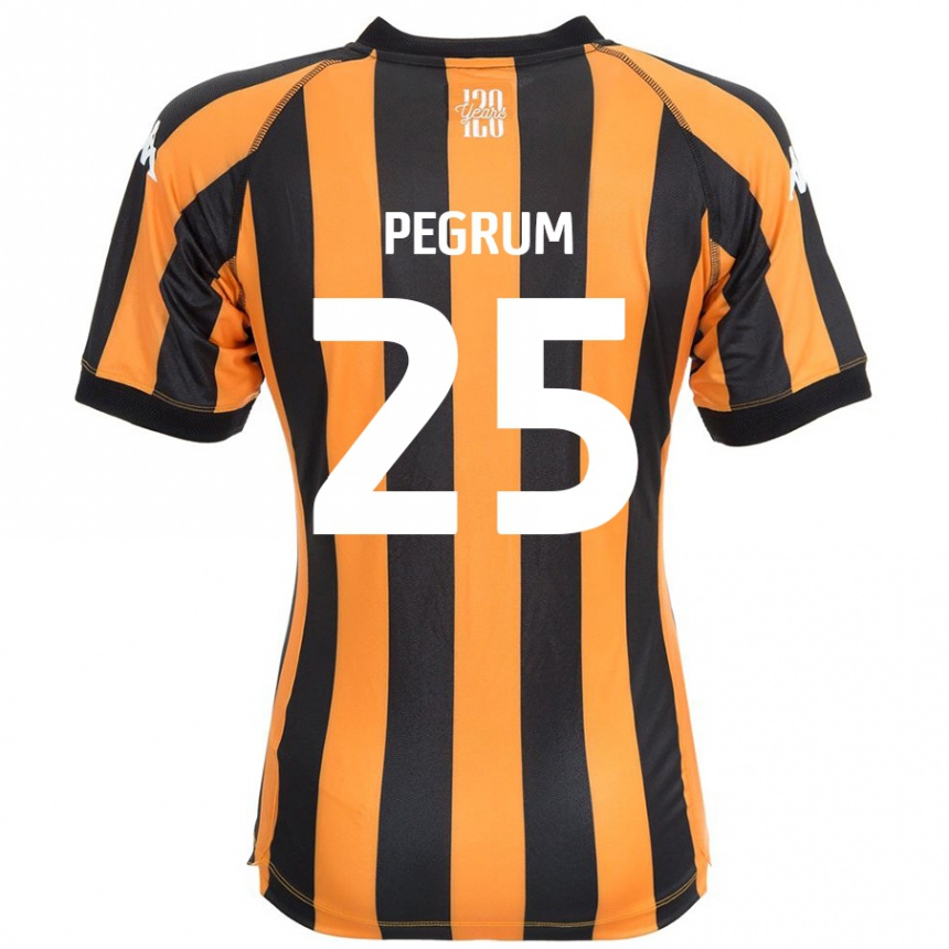 נשים כדורגל Florence Pegrum #25 ענבר שחור ג'רזי ביתית 2024/25
