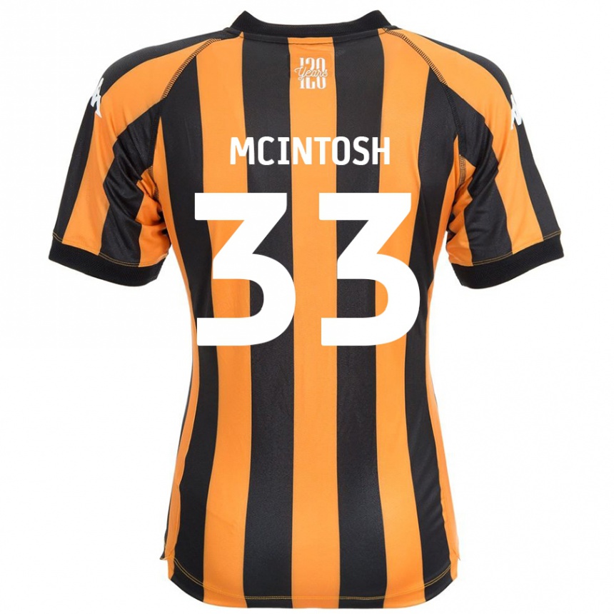 נשים כדורגל Lucy Mcintosh #33 ענבר שחור ג'רזי ביתית 2024/25