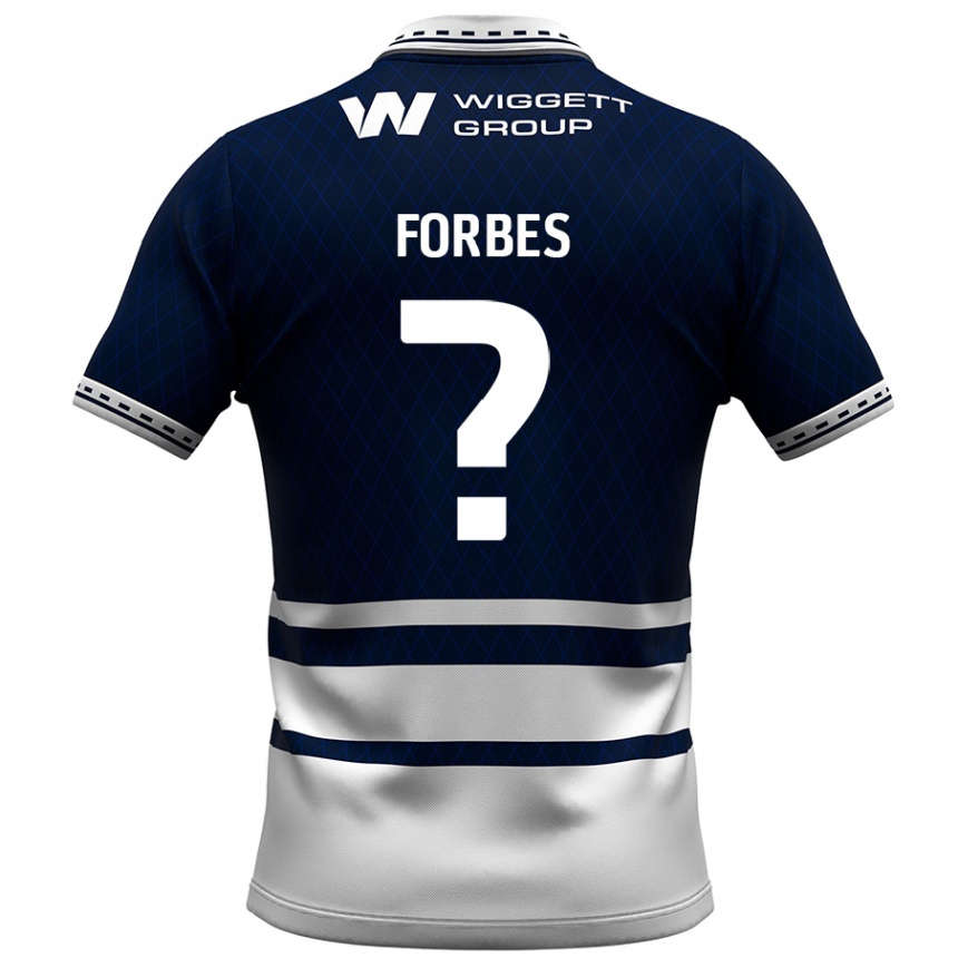 נשים כדורגל Dean Forbes #0 כחול נייבי לבן ג'רזי ביתית 2024/25