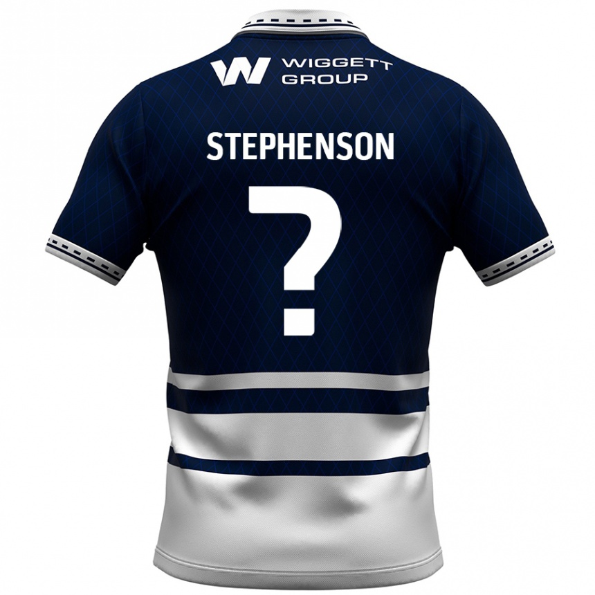 נשים כדורגל Joshua Stephenson #0 כחול נייבי לבן ג'רזי ביתית 2024/25