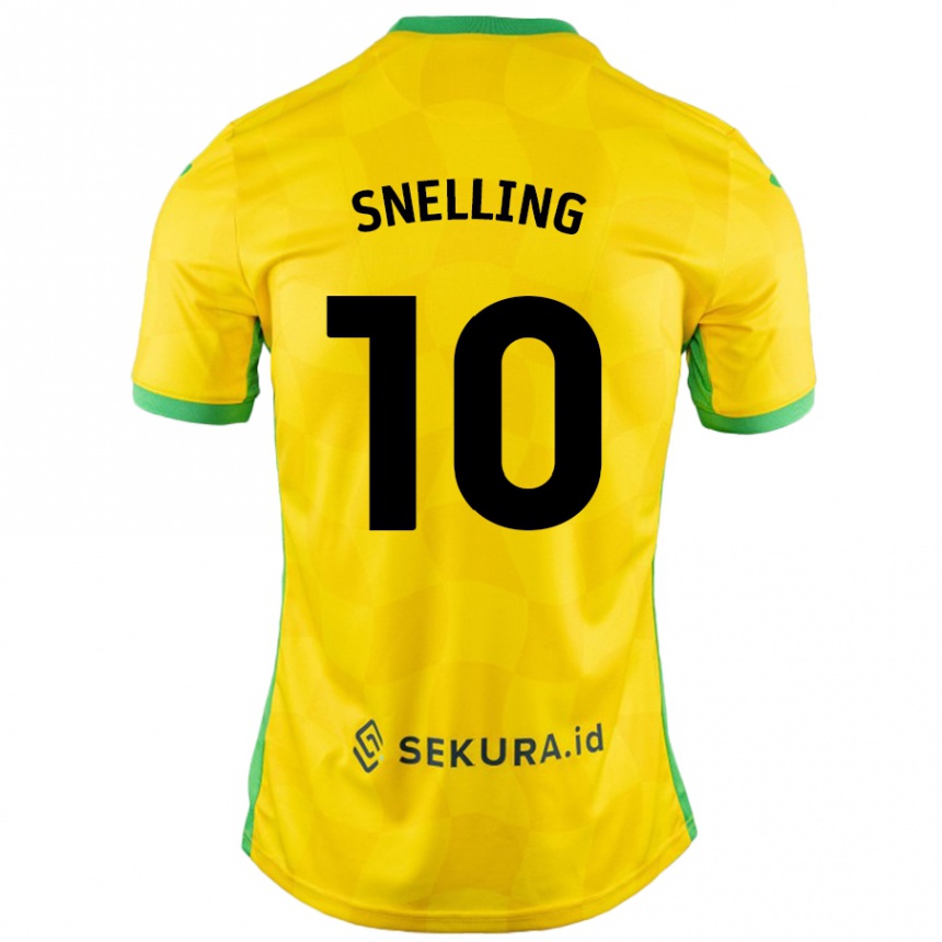 נשים כדורגל Natasha Snelling #10 צהוב ירוק ג'רזי ביתית 2024/25