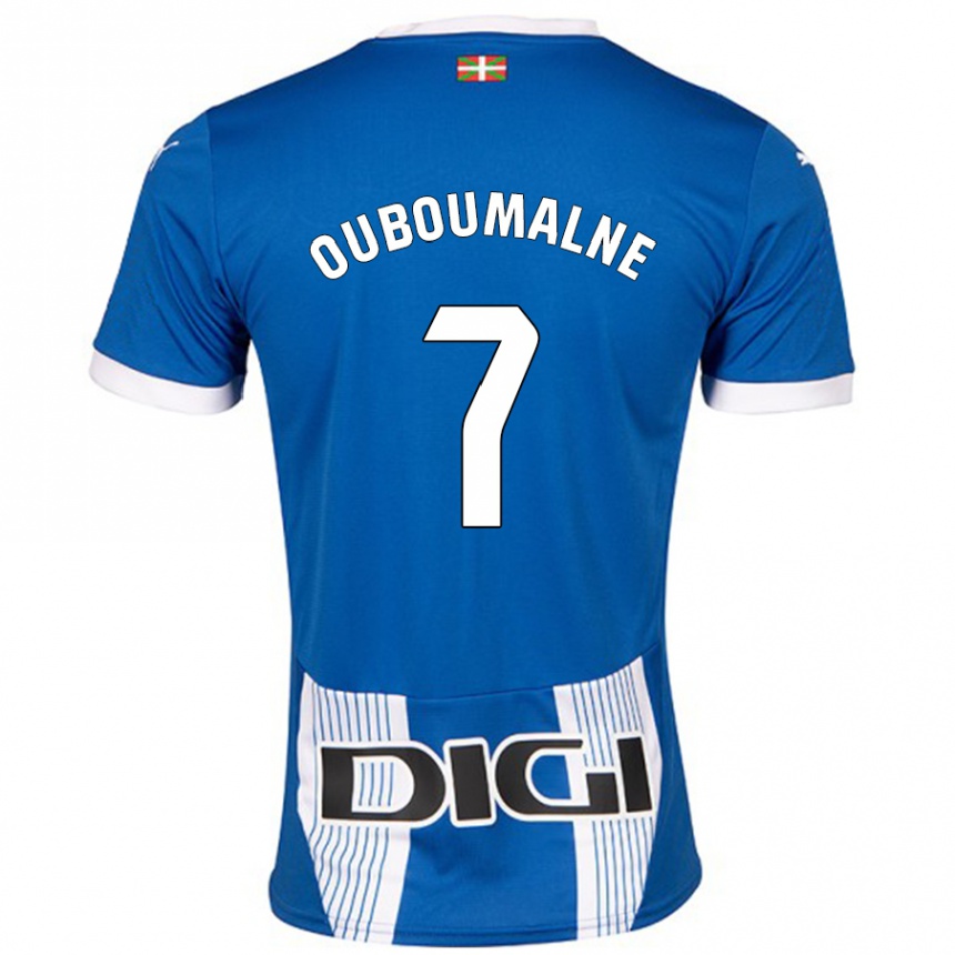 נשים כדורגל Ibra Ouboumalne #7 כְּחוֹל ג'רזי ביתית 2024/25
