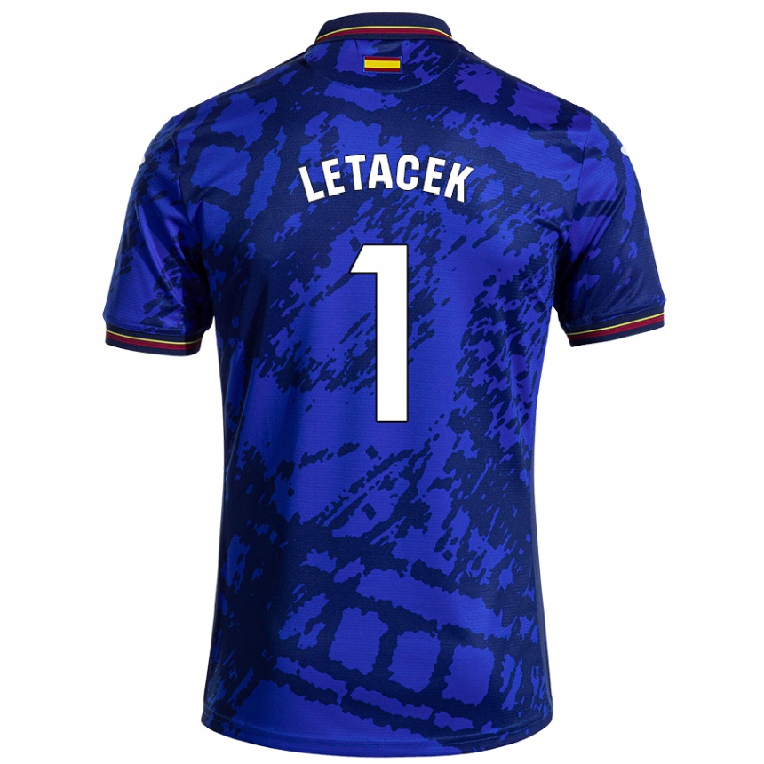 נשים כדורגל Jiri Letacek #1 כחול כהה יותר ג'רזי ביתית 2024/25