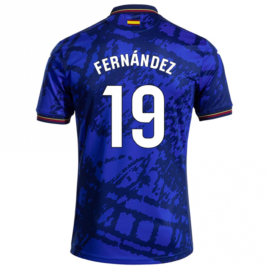 נשים כדורגל Ismael Fernández #19 כחול כהה יותר ג'רזי ביתית 2024/25