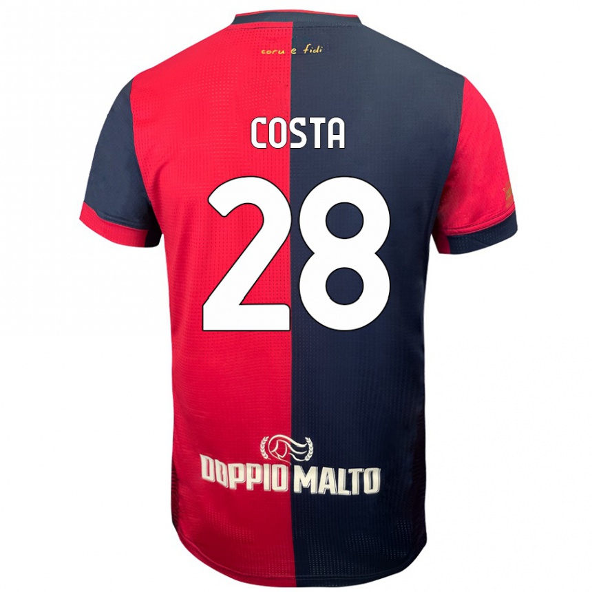 נשים כדורגל Luca Costa #28 אדום כחול כהה יותר ג'רזי ביתית 2024/25