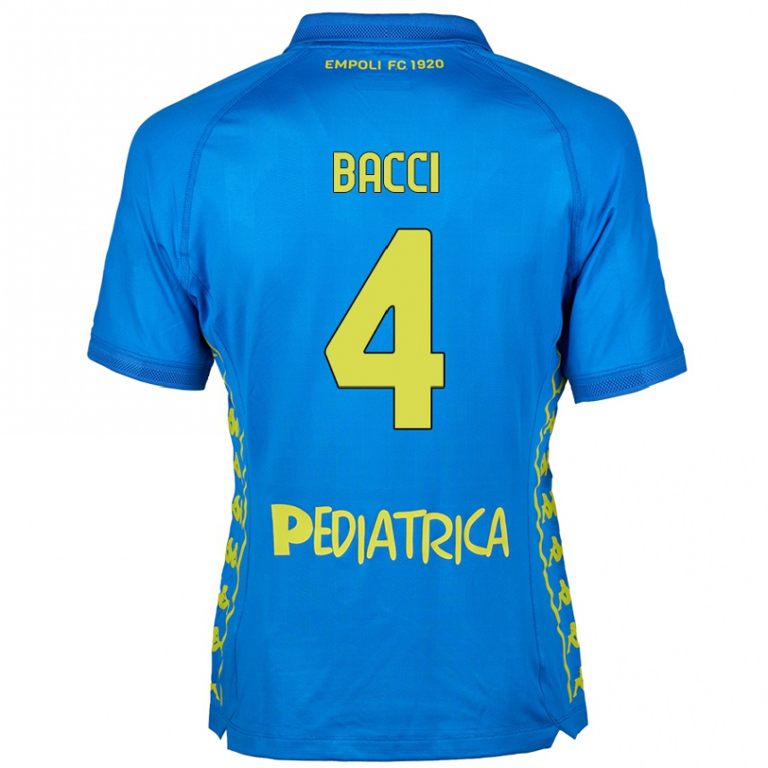 נשים כדורגל Jacopo Bacci #4 כְּחוֹל ג'רזי ביתית 2024/25