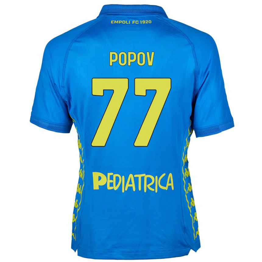 נשים כדורגל Bogdan Popov #77 כְּחוֹל ג'רזי ביתית 2024/25