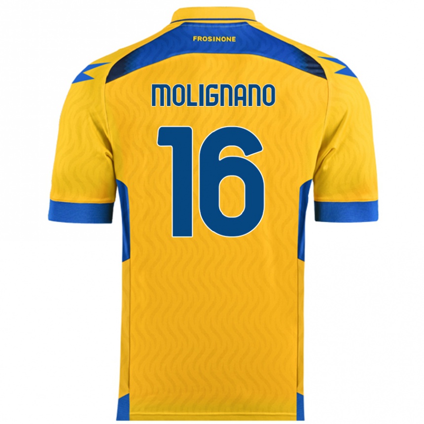נשים כדורגל Gaetano Molignano #16 צָהוֹב ג'רזי ביתית 2024/25