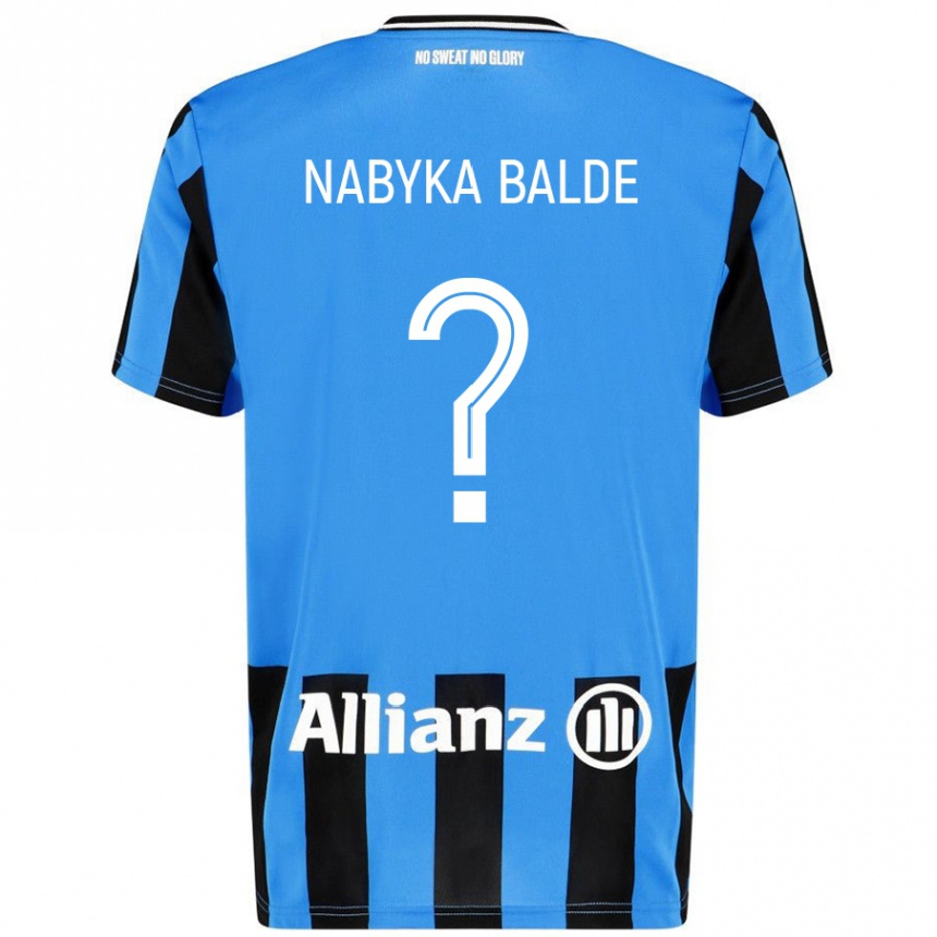 נשים כדורגל Mamadou Nabyka Balde #0 כחול שמיים שחור ג'רזי ביתית 2024/25