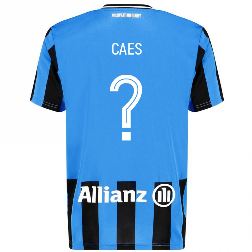 נשים כדורגל Jippe Caes #0 כחול שמיים שחור ג'רזי ביתית 2024/25