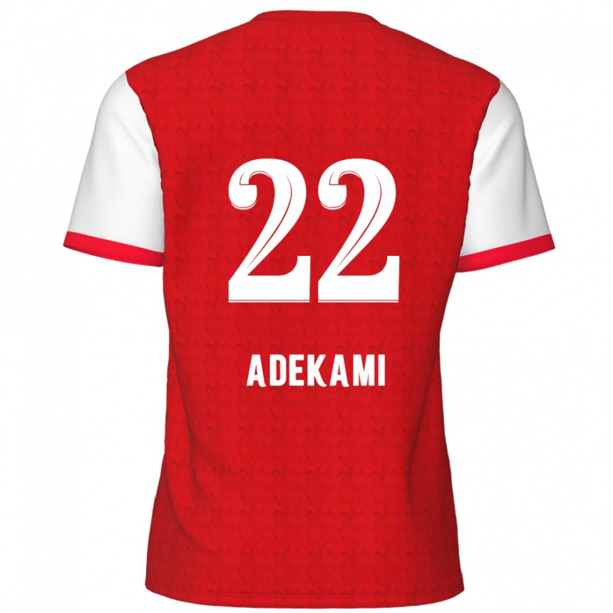 נשים כדורגל Farouck Adekami #22 אדום לבן ג'רזי ביתית 2024/25