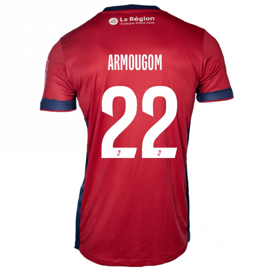 נשים כדורגל Yoël Armougom #22 בורדו בהיר ג'רזי ביתית 2024/25