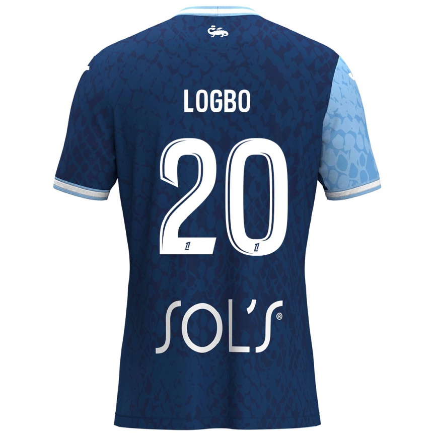 נשים כדורגל Andy Logbo #20 כחול שמיים כחול כהה ג'רזי ביתית 2024/25