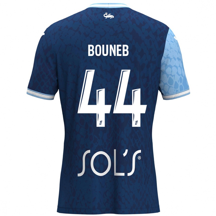 נשים כדורגל Ismaïl Bouneb #44 כחול שמיים כחול כהה ג'רזי ביתית 2024/25