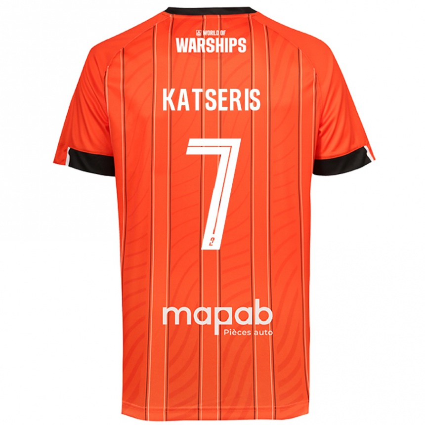נשים כדורגל Panos Katseris #7 כָּתוֹם ג'רזי ביתית 2024/25