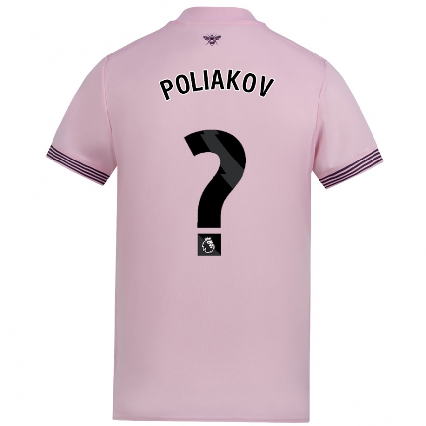 נשים כדורגל Adam Poliakov #0 וָרוֹד הרחק ג'רזי 2024/25