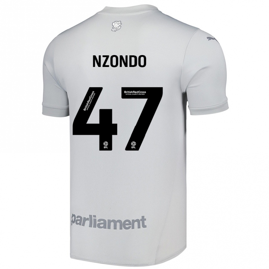 נשים כדורגל Emmaisa Nzondo #47 אפור כסף הרחק ג'רזי 2024/25