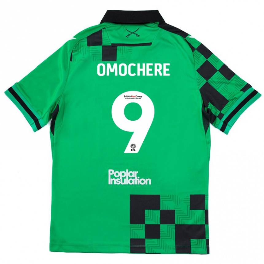 נשים כדורגל Promise Omochere #9 ירוק שחור הרחק ג'רזי 2024/25