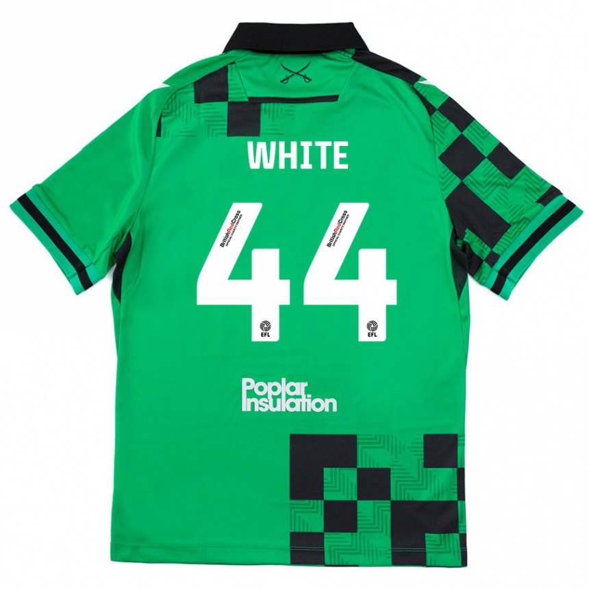 נשים כדורגל Charlie White #44 ירוק שחור הרחק ג'רזי 2024/25