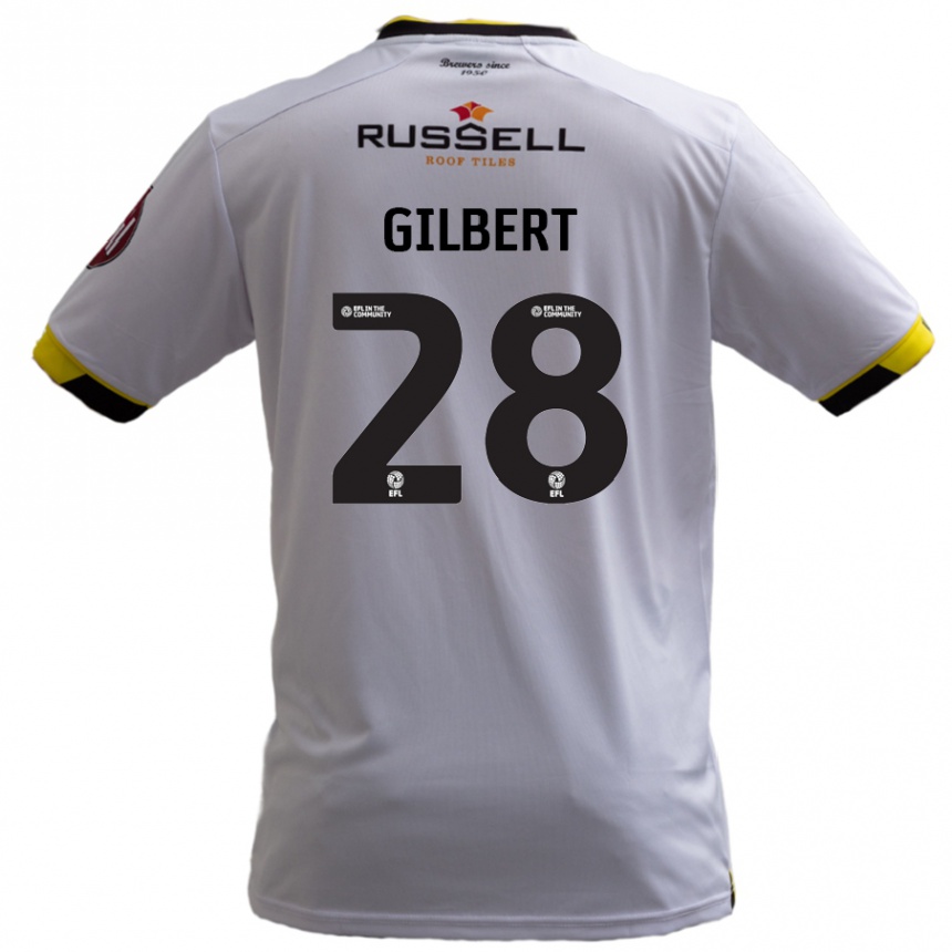 נשים כדורגל Cameron Gilbert #28 לָבָן הרחק ג'רזי 2024/25