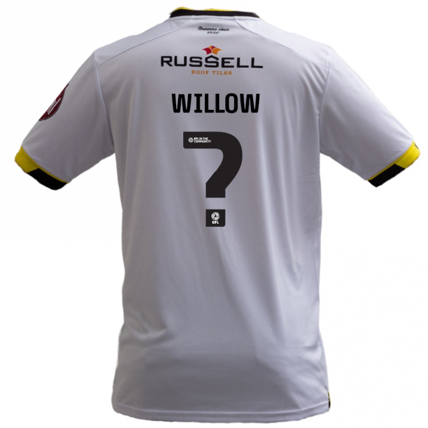 נשים כדורגל Jack Willow #0 לָבָן הרחק ג'רזי 2024/25