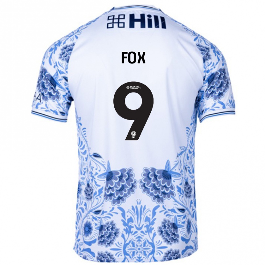 נשים כדורגל Ruth Fox #9 כחול לבן הרחק ג'רזי 2024/25
