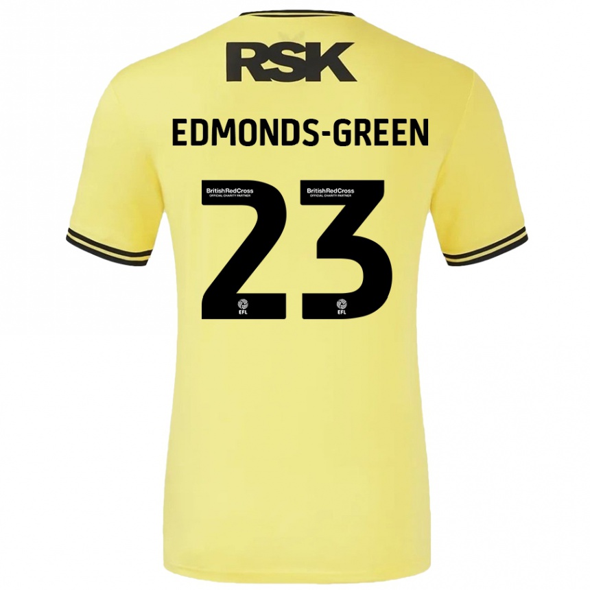 נשים כדורגל Rarmani Edmonds-Green #23 צהוב שחור הרחק ג'רזי 2024/25