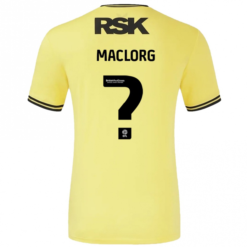 נשים כדורגל Lennon Maclorg #0 צהוב שחור הרחק ג'רזי 2024/25