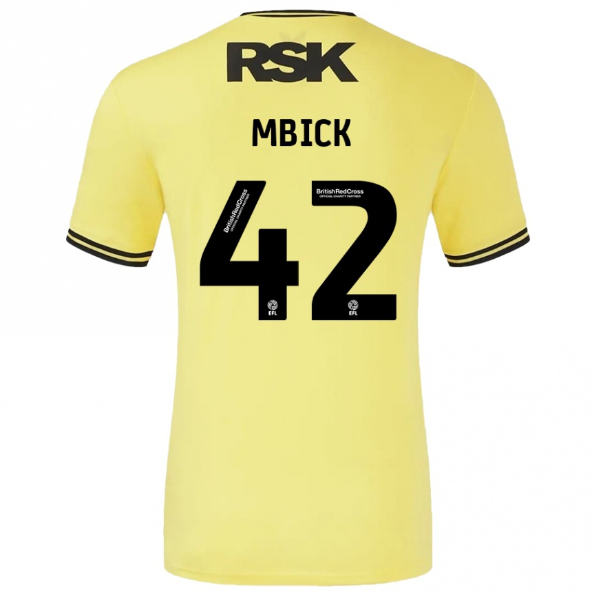 נשים כדורגל Micah Mbick #42 צהוב שחור הרחק ג'רזי 2024/25