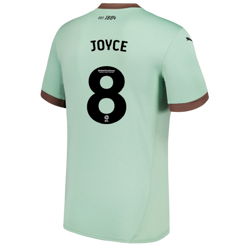 נשים כדורגל Emily Joyce #8 ירוק חיוור הרחק ג'רזי 2024/25
