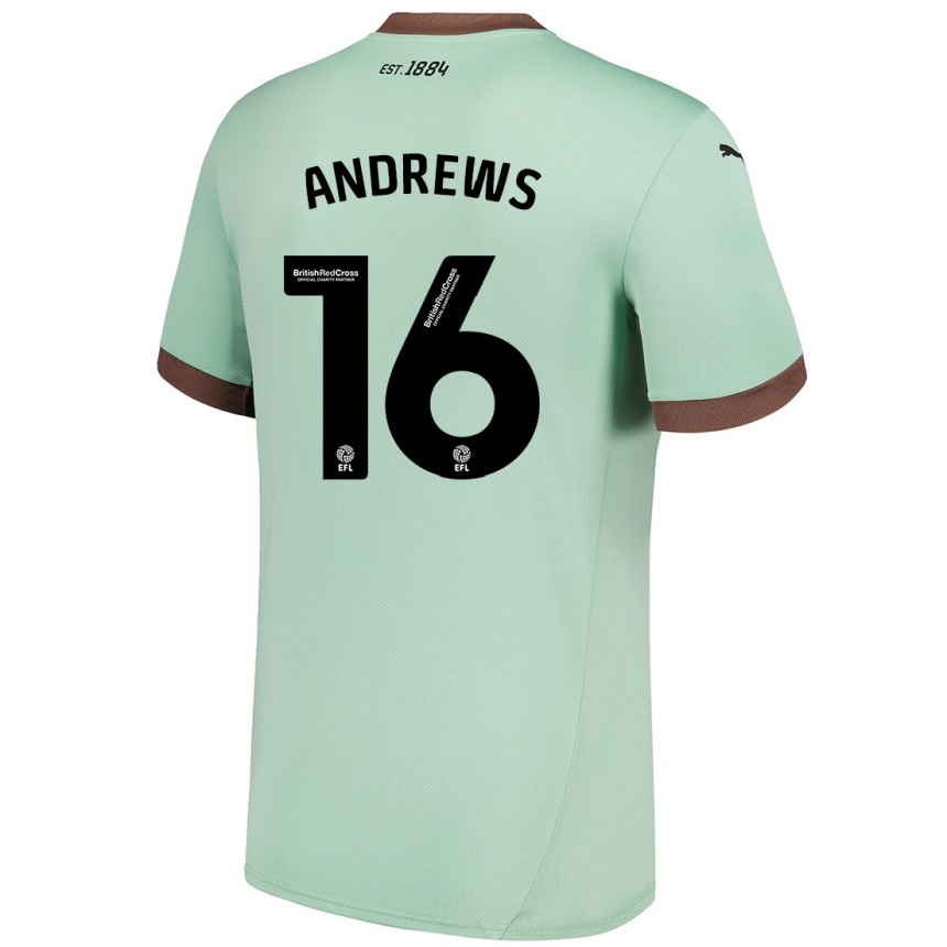נשים כדורגל Marli Rhodes-Andrews #16 ירוק חיוור הרחק ג'רזי 2024/25