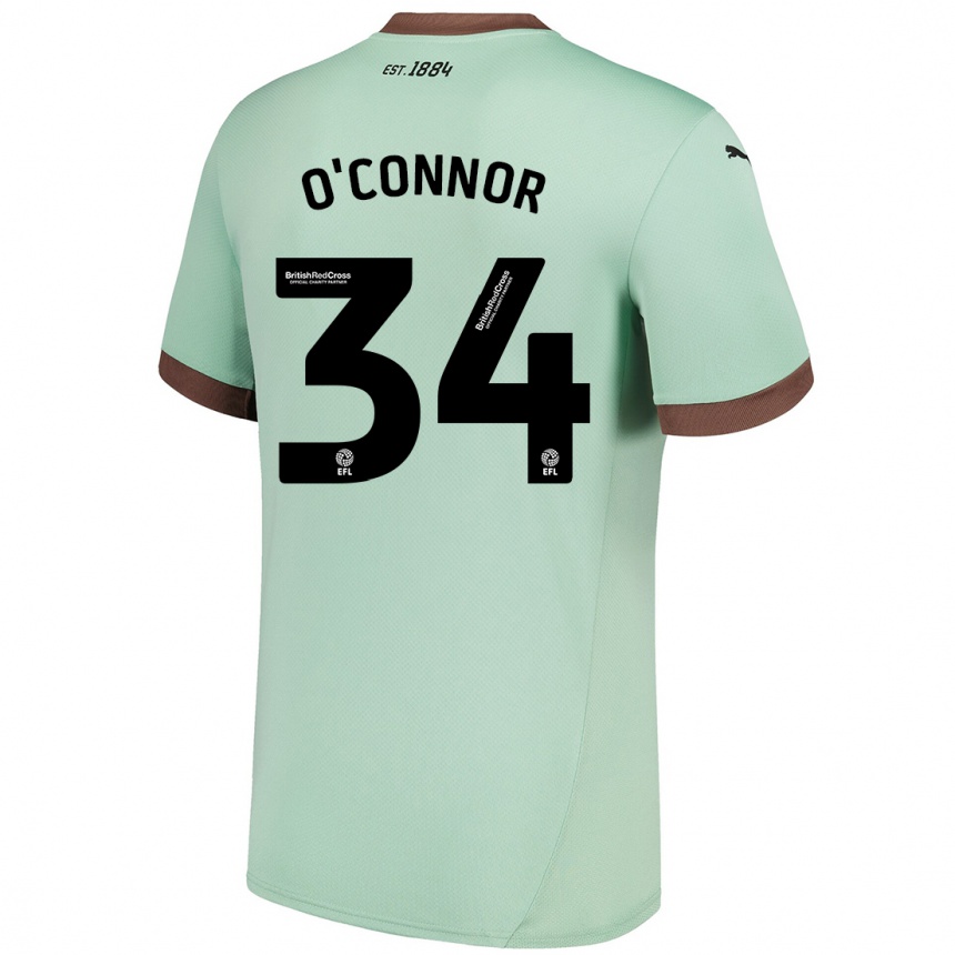 נשים כדורגל Dolcie O'connor #34 ירוק חיוור הרחק ג'רזי 2024/25