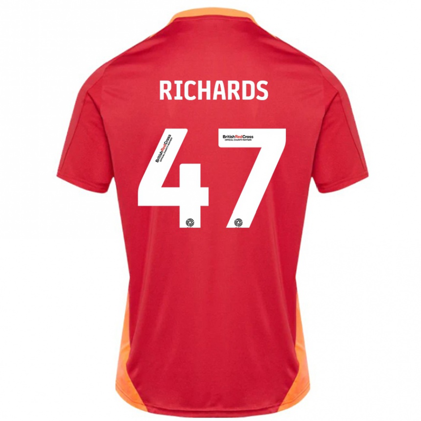 נשים כדורגל Jake Richards #47 כחול אוף לבן הרחק ג'רזי 2024/25