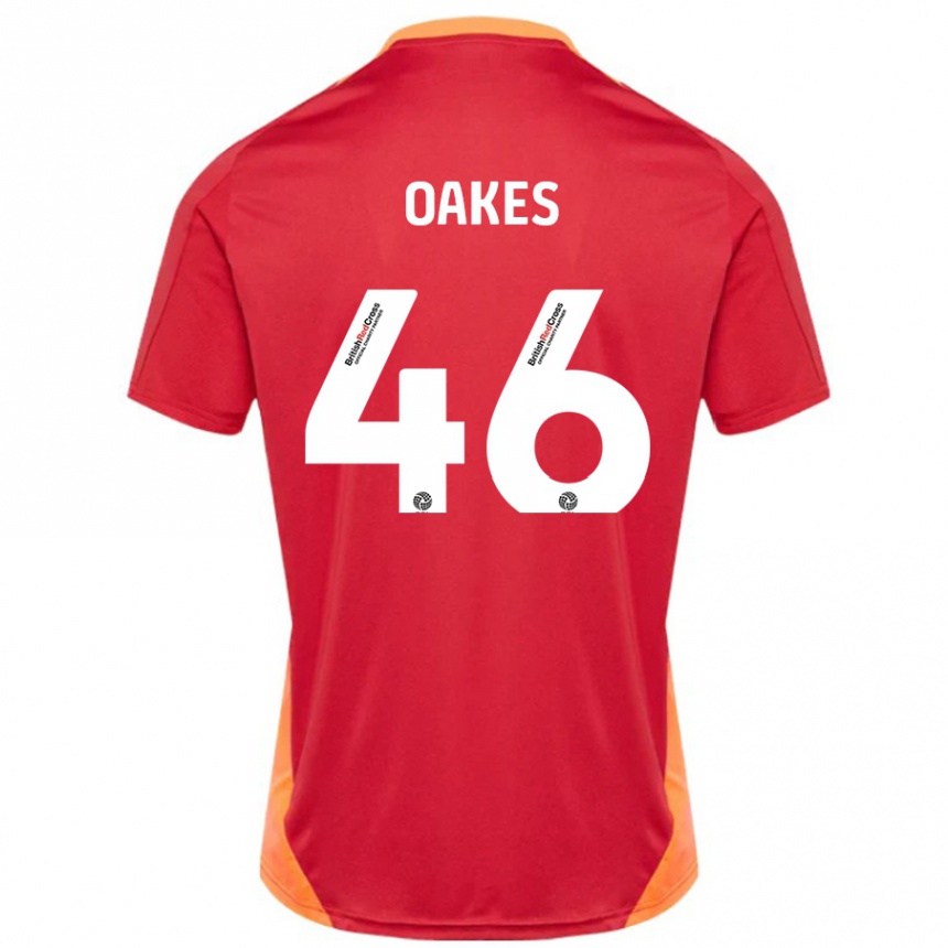 נשים כדורגל Liam Oakes #46 כחול אוף לבן הרחק ג'רזי 2024/25