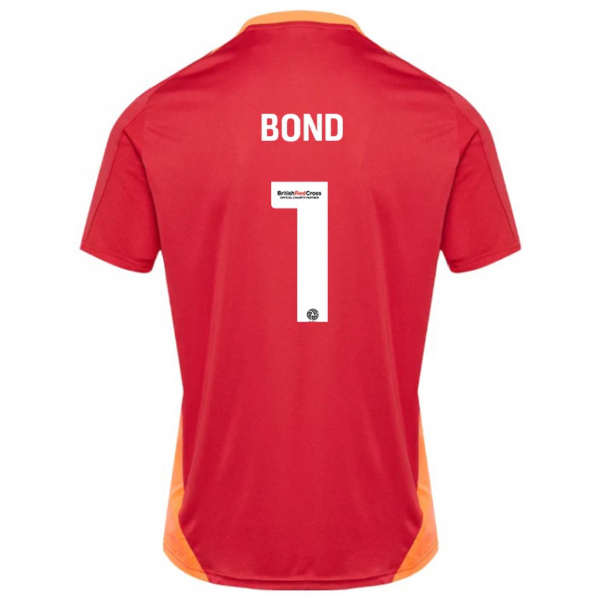 נשים כדורגל Abbi Bond #1 כחול אוף לבן הרחק ג'רזי 2024/25
