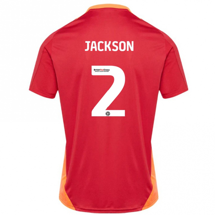 נשים כדורגל Bow Jackson #2 כחול אוף לבן הרחק ג'רזי 2024/25