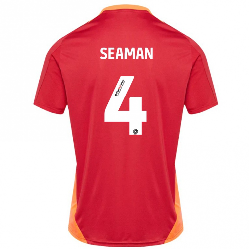 נשים כדורגל Jaydee Seaman #4 כחול אוף לבן הרחק ג'רזי 2024/25
