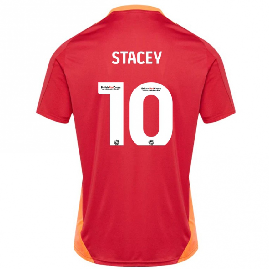 נשים כדורגל Sarah Stacey #10 כחול אוף לבן הרחק ג'רזי 2024/25